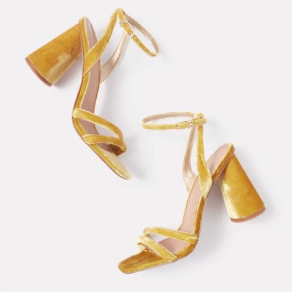 Sam Edelman Kia Velvet Ankle Strap Heels - 7.5